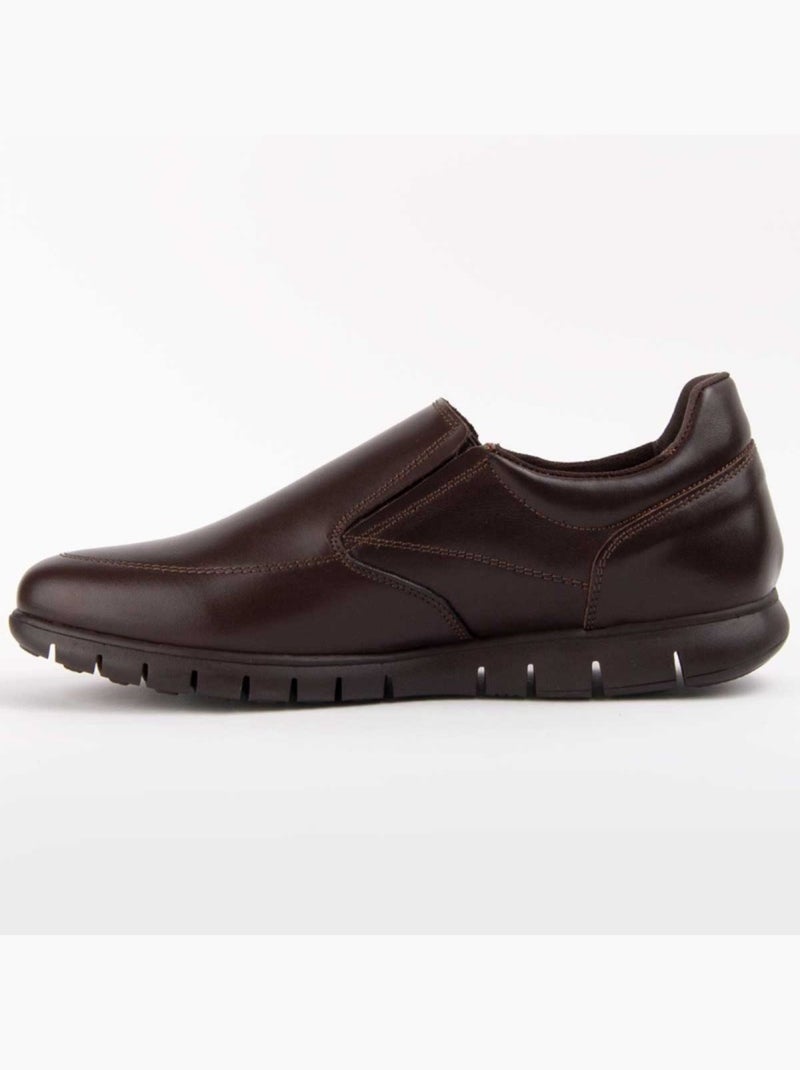 Mocassino Pelle Naturale Purapiel Marrone - Kiabi