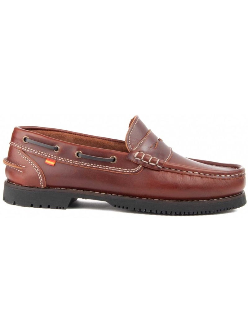 Mocassino Pelle Naturale Purapiel Marrone - Kiabi