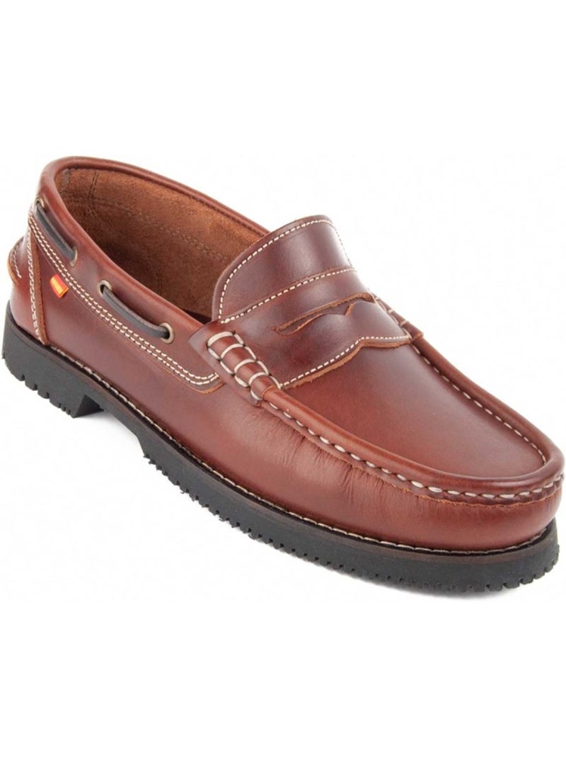 Mocassino Pelle Naturale Purapiel Marrone - Kiabi