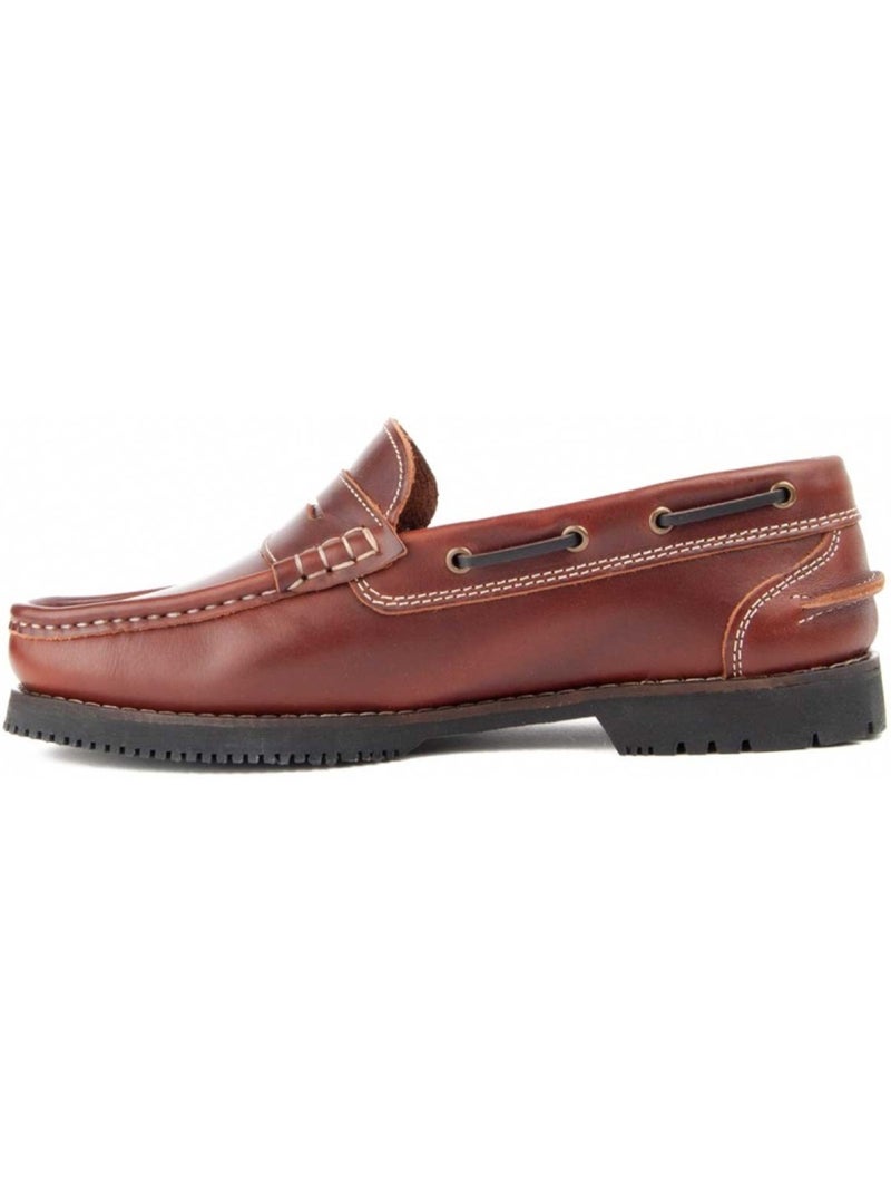 Mocassino Pelle Naturale Purapiel Marrone - Kiabi