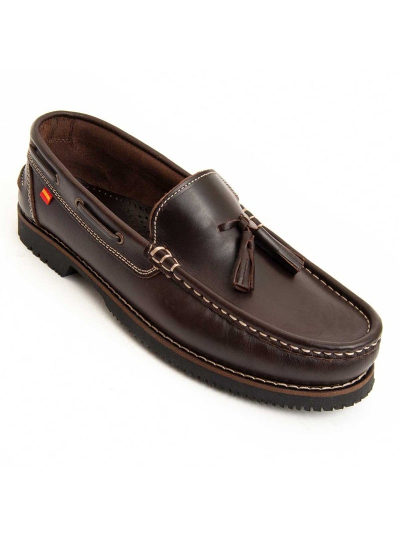 Mocassino Pelle Naturale Purapiel Marrone - Kiabi