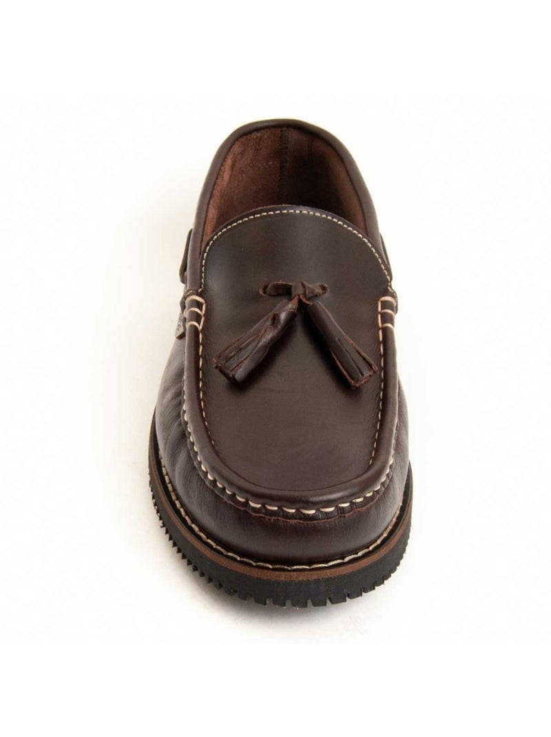 Mocassino Pelle Naturale Purapiel Marrone - Kiabi