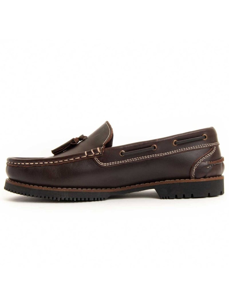 Mocassino Pelle Naturale Purapiel Marrone - Kiabi