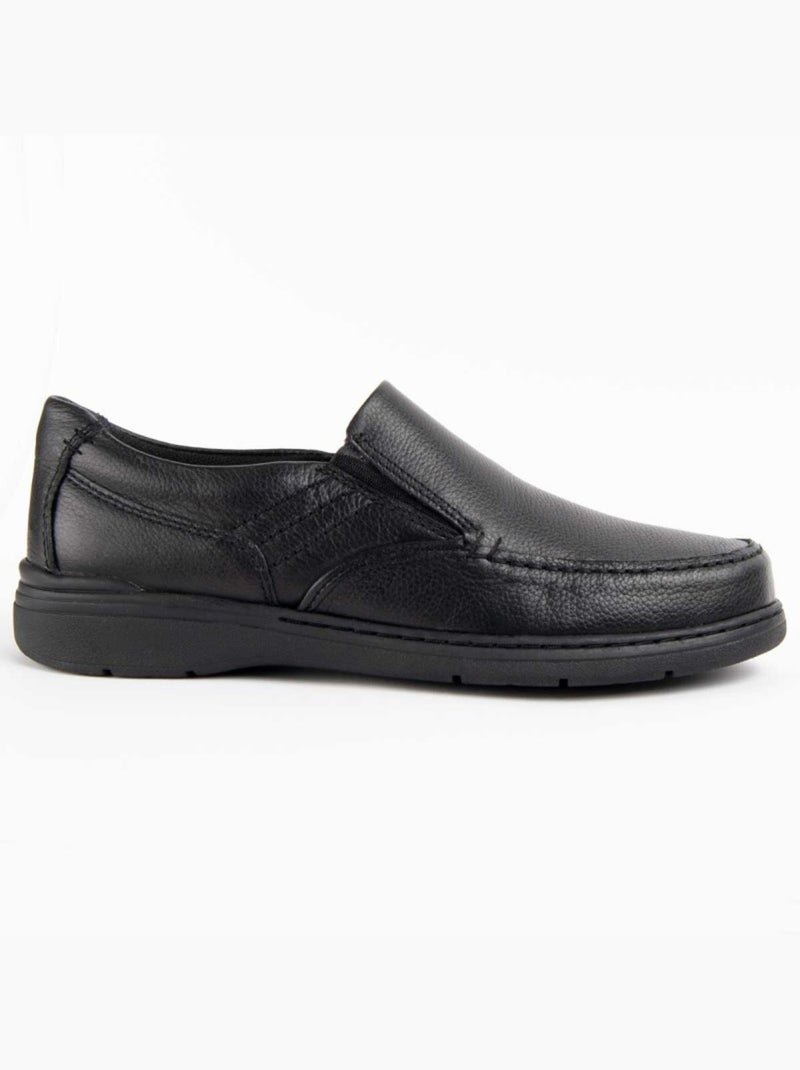 Mocassino Pelle Naturale Purapiel Nero - Kiabi