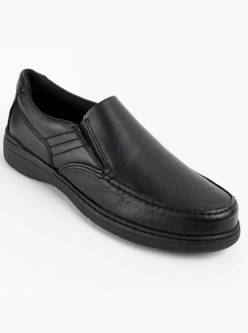 Mocassino Pelle Naturale Purapiel Nero - Kiabi