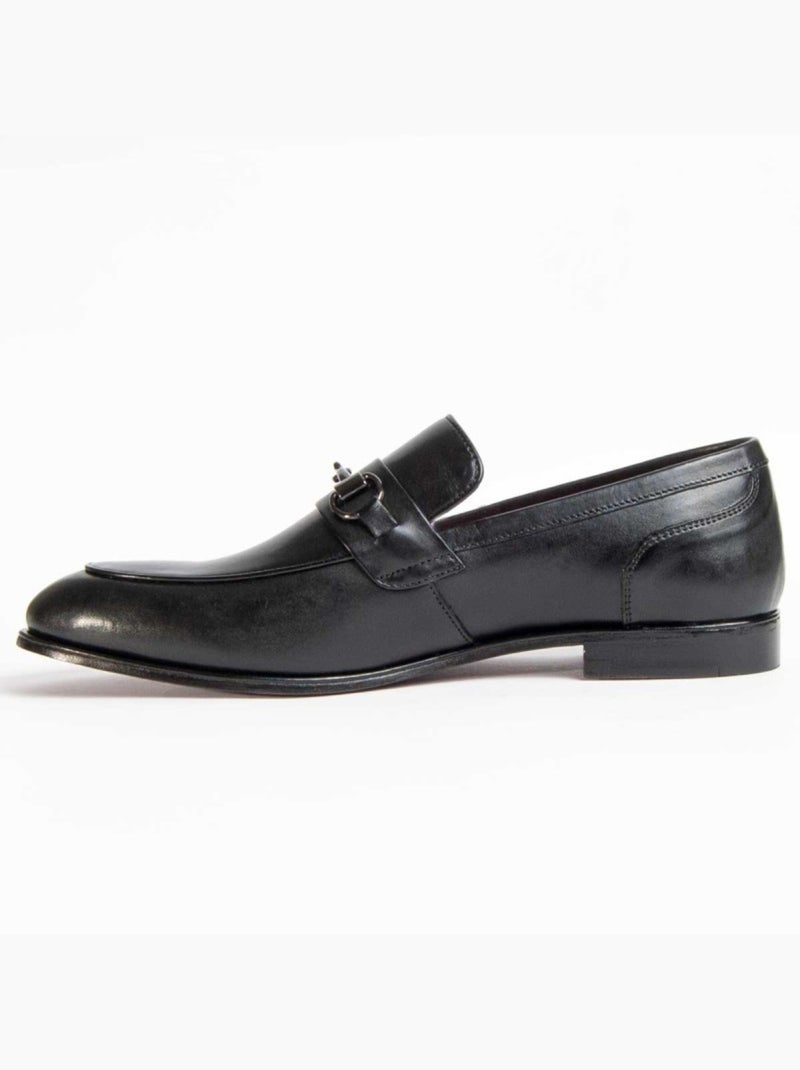 Mocassino Pelle Naturale Purapiel Nero - Kiabi