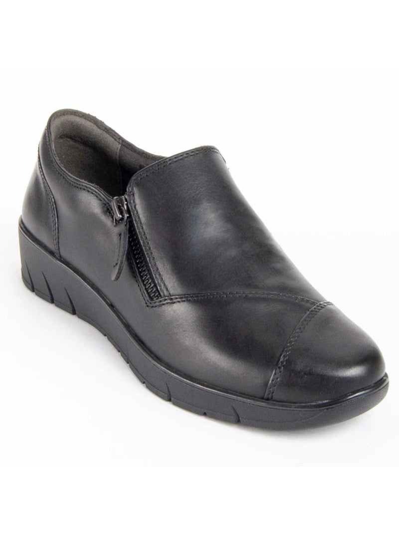 Mocassino Pelle Naturale Purapiel Nero - Kiabi