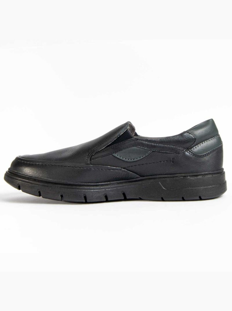 Mocassino Pelle Naturale Purapiel Nero - Kiabi
