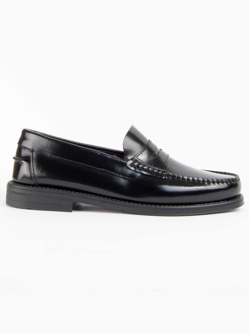 Mocassino Pelle Naturale Purapiel Nero - Kiabi