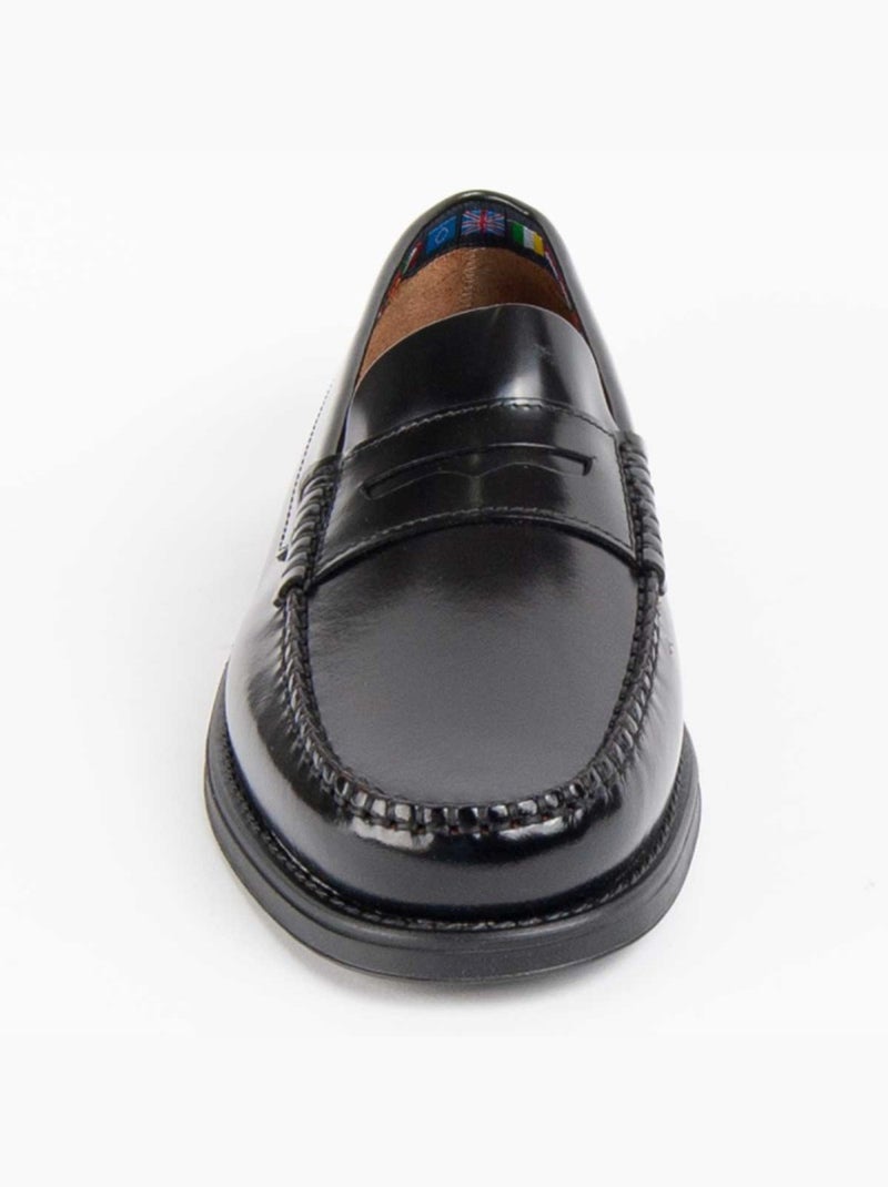 Mocassino Pelle Naturale Purapiel Nero - Kiabi