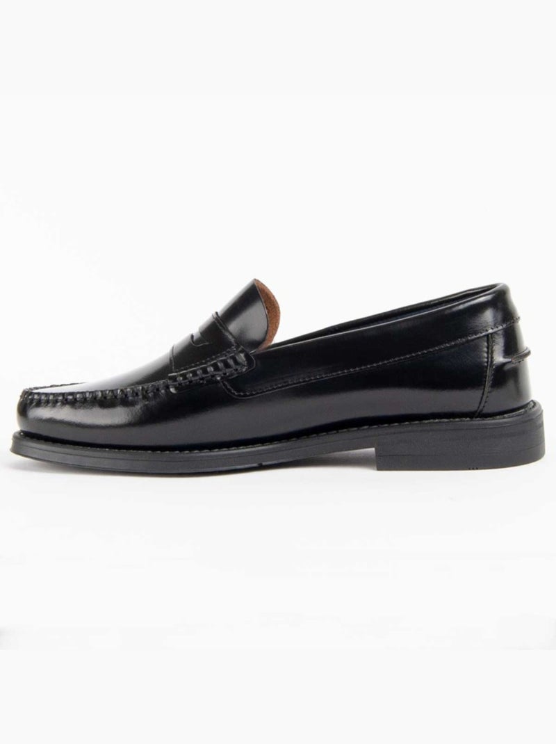 Mocassino Pelle Naturale Purapiel Nero - Kiabi