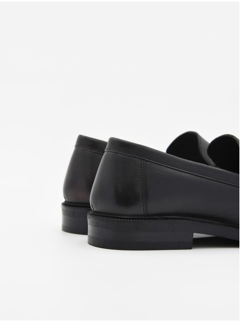 Mocassino Pelle Naturale Purapiel Nero - Kiabi