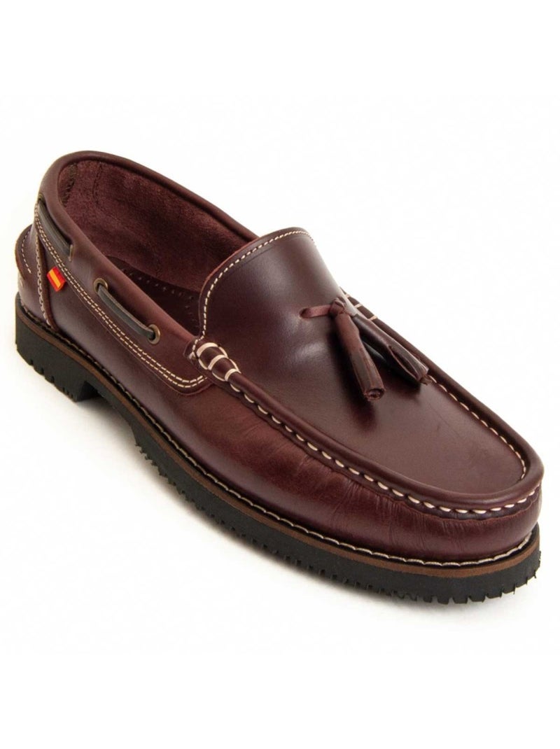 Mocassino Pelle Naturale Purapiel Rosso - Kiabi