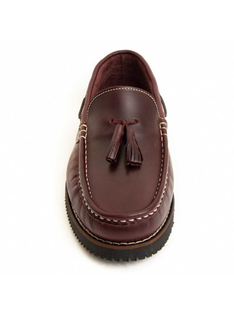 Mocassino Pelle Naturale Purapiel Rosso - Kiabi