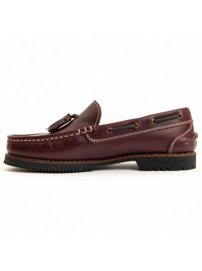 Mocassino Pelle Naturale Purapiel Rosso - Kiabi