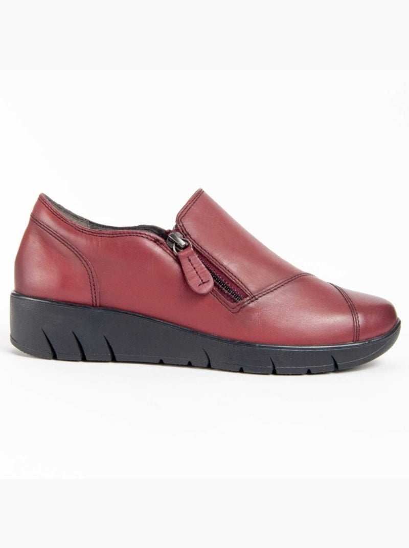 Mocassino Pelle Naturale Purapiel Rosso - Kiabi