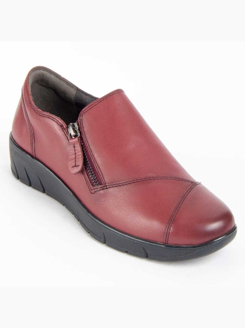 Mocassino Pelle Naturale Purapiel Rosso - Kiabi