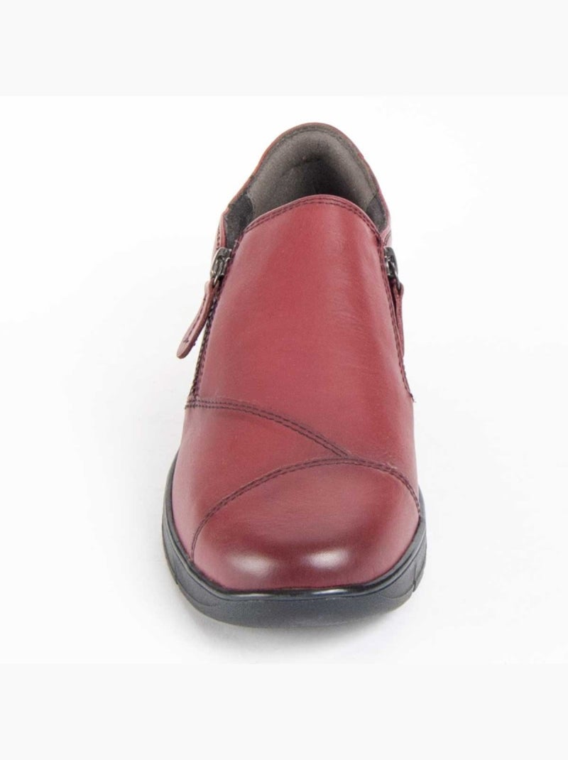 Mocassino Pelle Naturale Purapiel Rosso - Kiabi