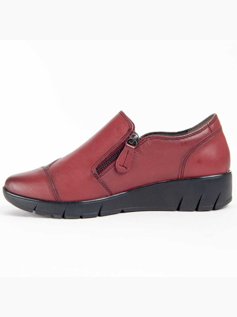 Mocassino Pelle Naturale Purapiel Rosso - Kiabi