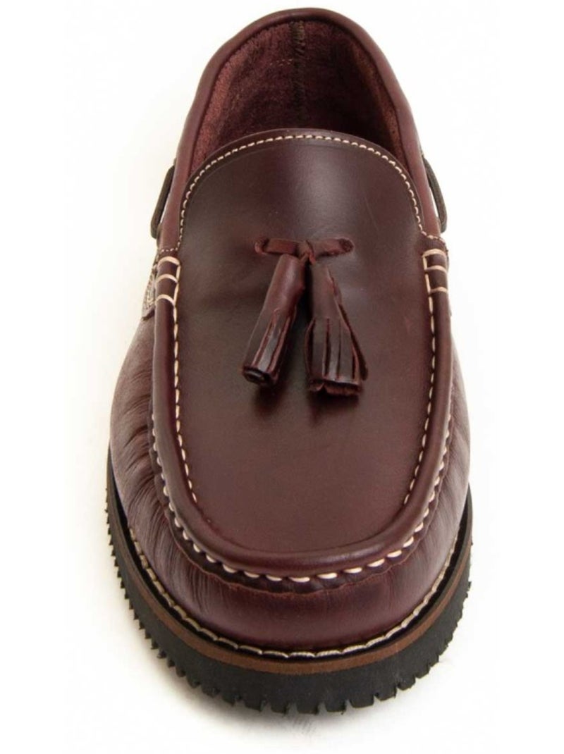 Mocassino Pelle Naturale Purapiel Rosso - Kiabi