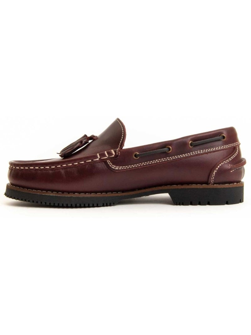 Mocassino Pelle Naturale Purapiel Rosso - Kiabi