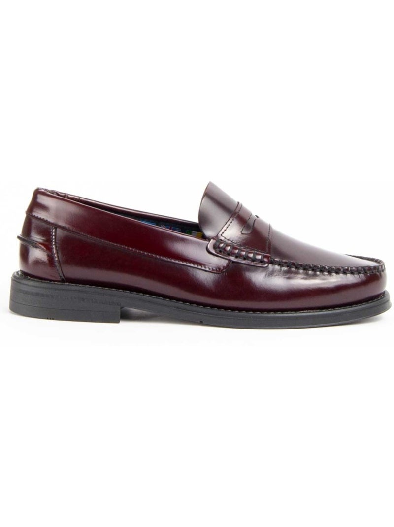 Mocassino Pelle Naturale Purapiel Rosso - Kiabi