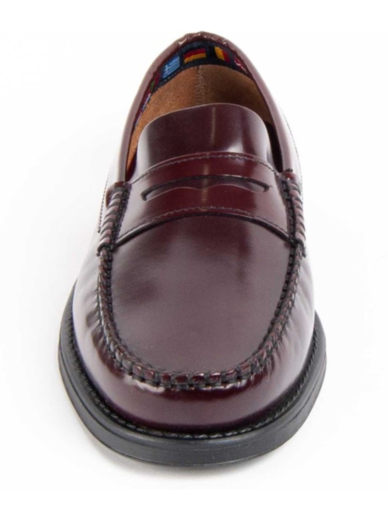Mocassino Pelle Naturale Purapiel Rosso - Kiabi