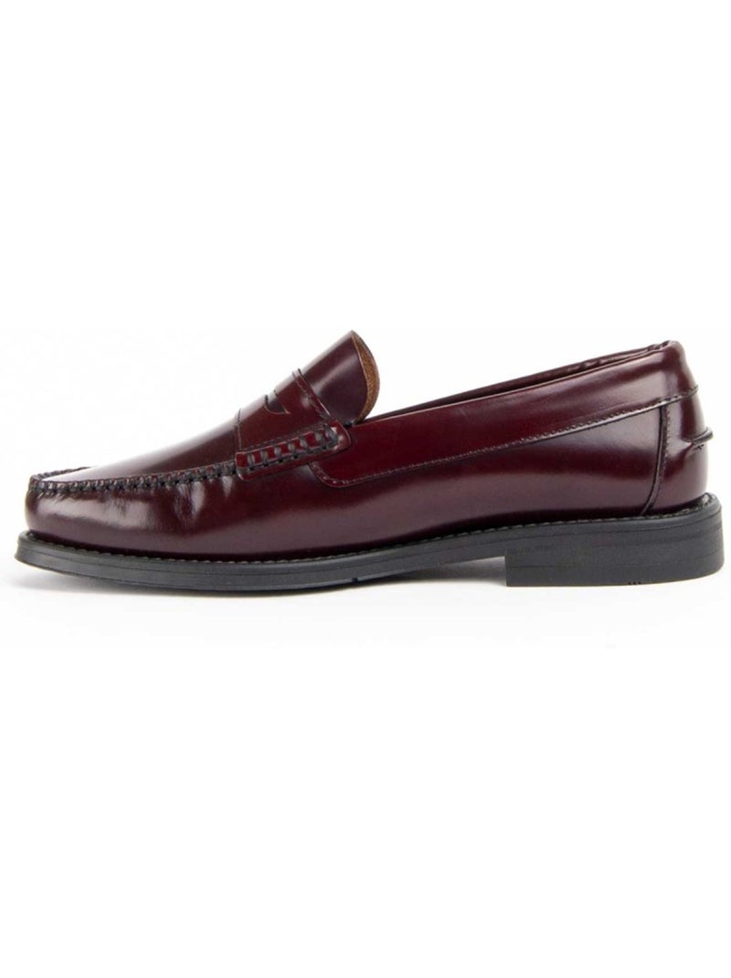 Mocassino Pelle Naturale Purapiel Rosso - Kiabi