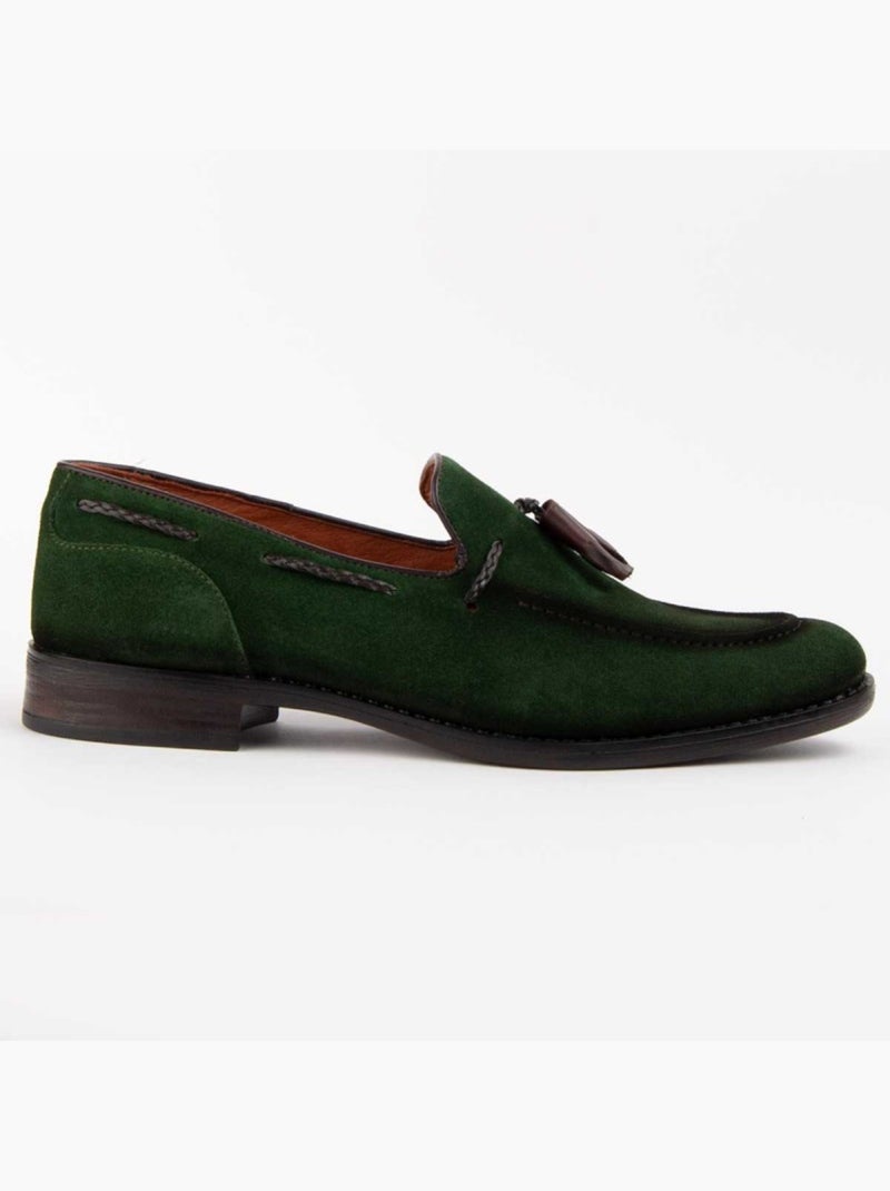 Mocassino Pelle Naturale Purapiel Verde - Kiabi
