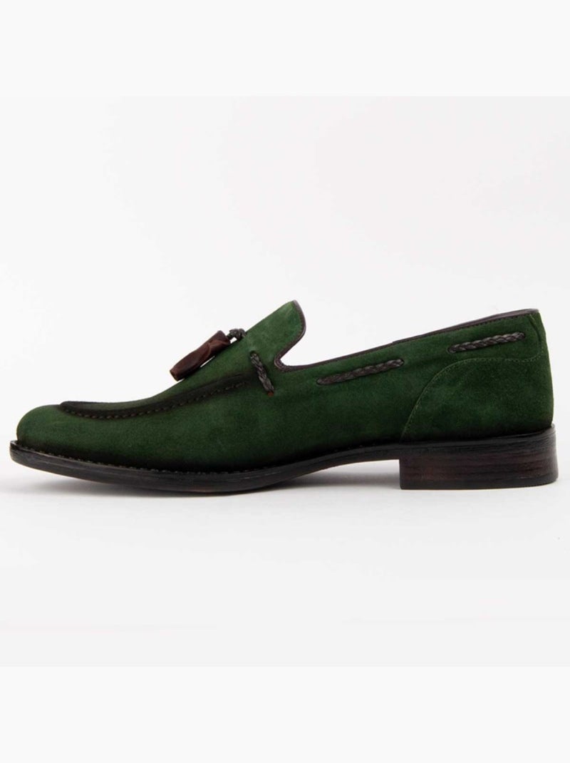 Mocassino Pelle Naturale Purapiel Verde - Kiabi