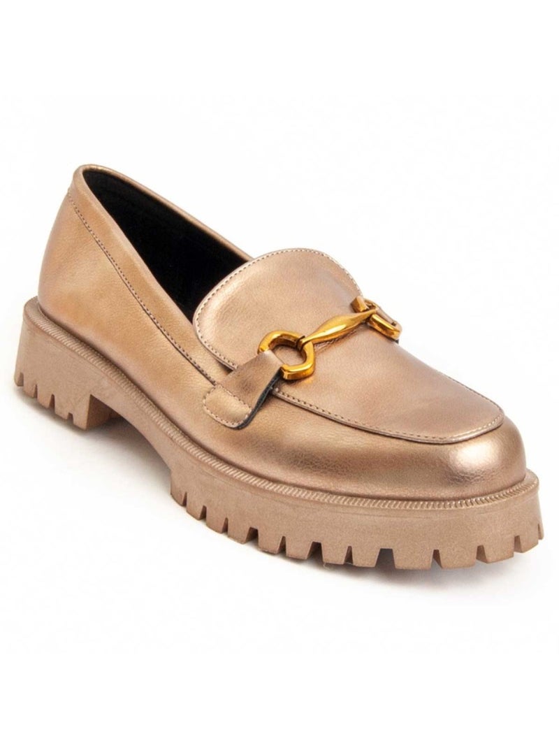 Mocassino Platform Materiale Sintetico E Tessile Montevita Dorato/Oro - Kiabi