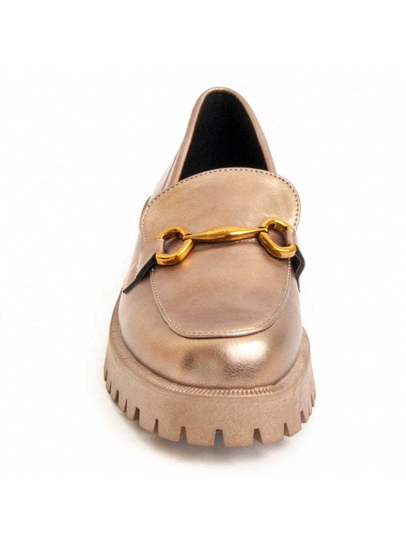 Mocassino Platform Materiale Sintetico E Tessile Montevita Dorato/Oro - Kiabi