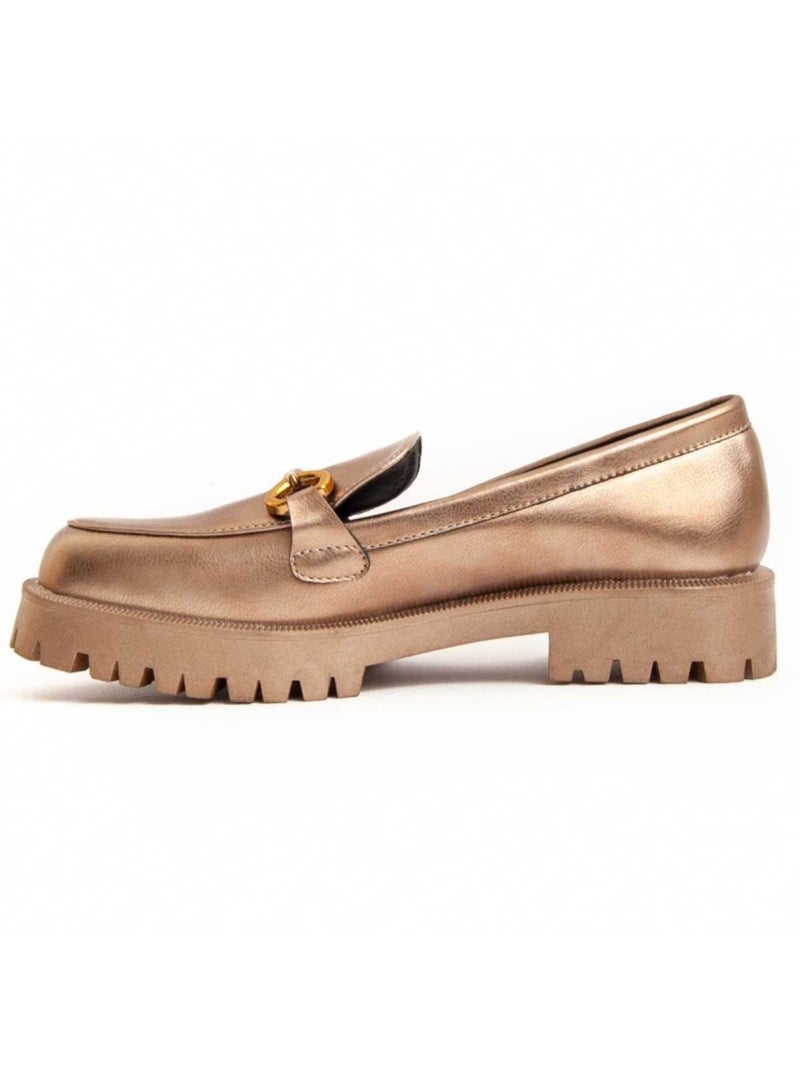 Mocassino Platform Materiale Sintetico E Tessile Montevita Dorato/Oro - Kiabi