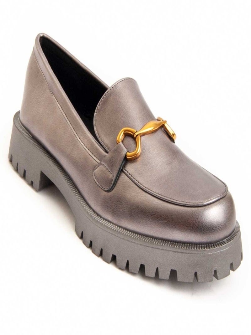 Mocassino Platform Materiale Sintetico E Tessile Montevita Grigio - Kiabi