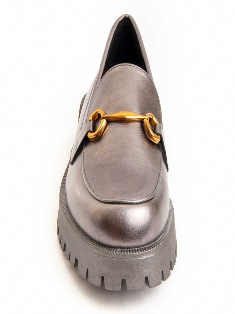 Mocassino Platform Materiale Sintetico E Tessile Montevita Grigio - Kiabi