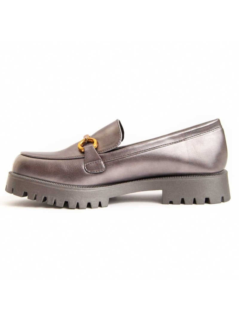 Mocassino Platform Materiale Sintetico E Tessile Montevita Grigio - Kiabi