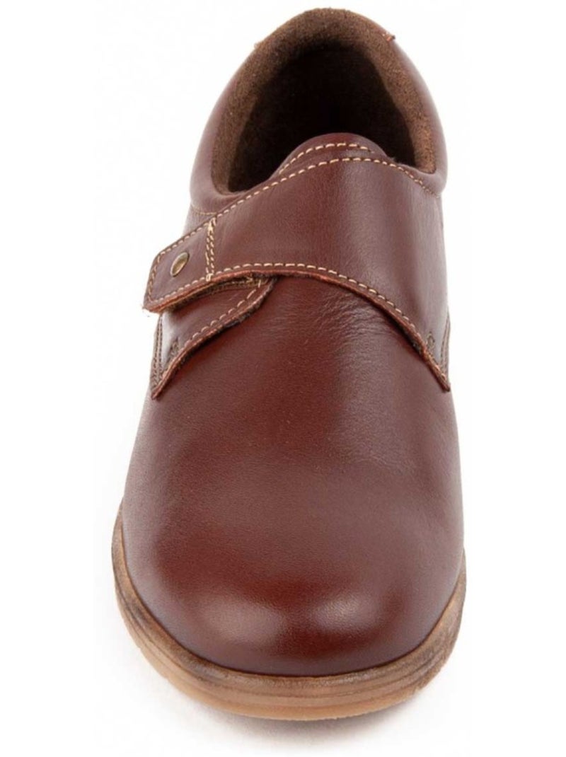 Mocassino Zeppa Pelle Naturale Purapiel Marrone - Kiabi