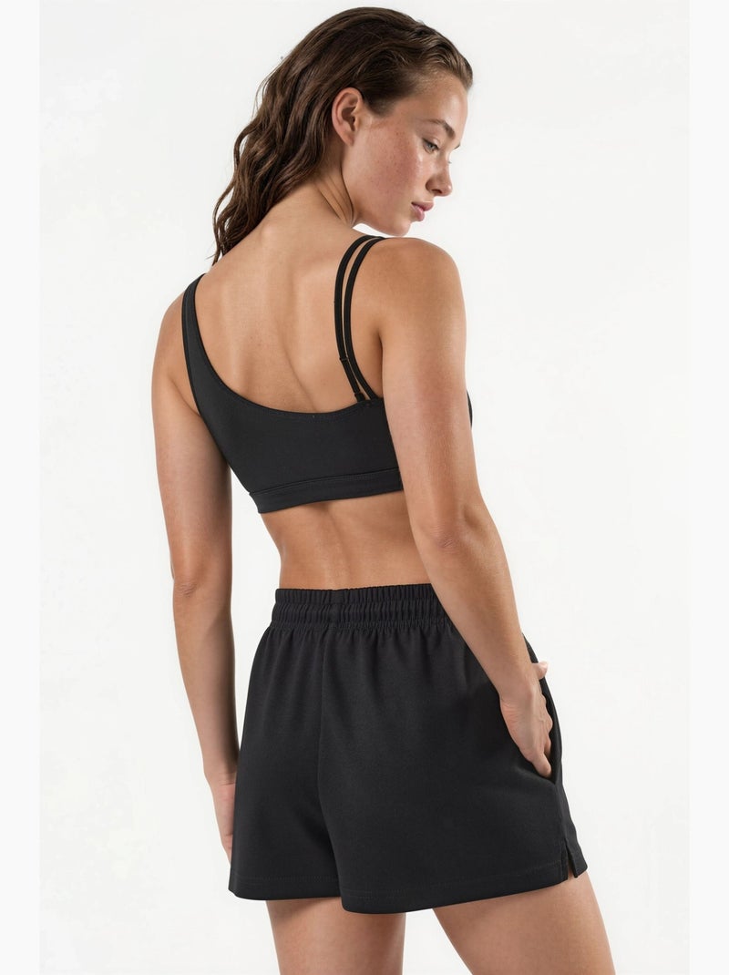 Modal touch relaxed fit shorts hiccup Nero - Kiabi