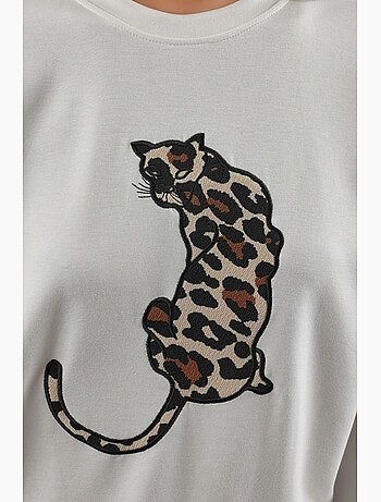 Modal touch set due pezzi con motivo leopardato hiccup