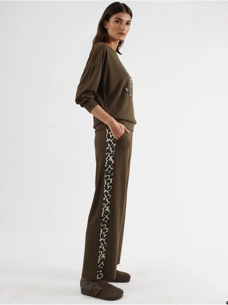 Modal touch set due pezzi con motivo leopardato hiccup Marrone scuro - Kiabi