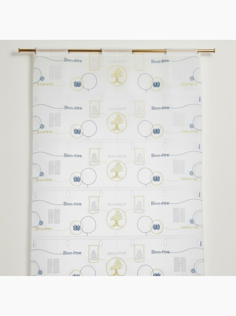 Modulare, leggero, ricamato, in stile zen Bianco - Kiabi