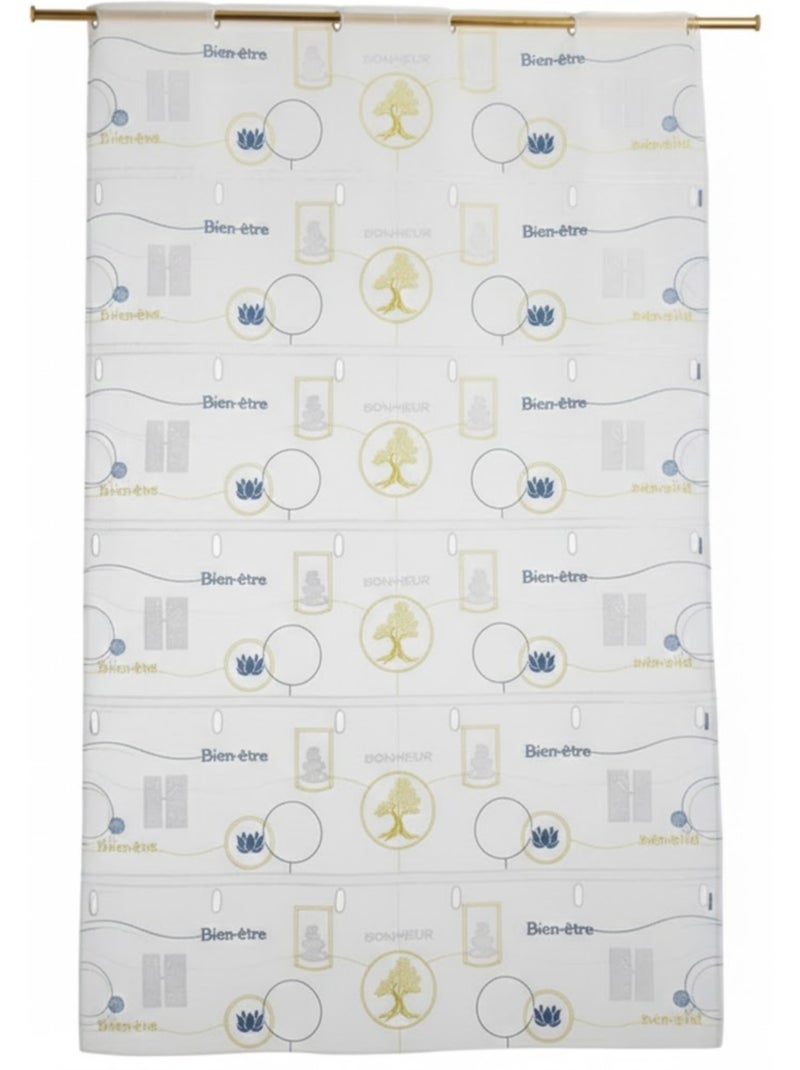 Modulare, leggero, ricamato, in stile zen Bianco - Kiabi