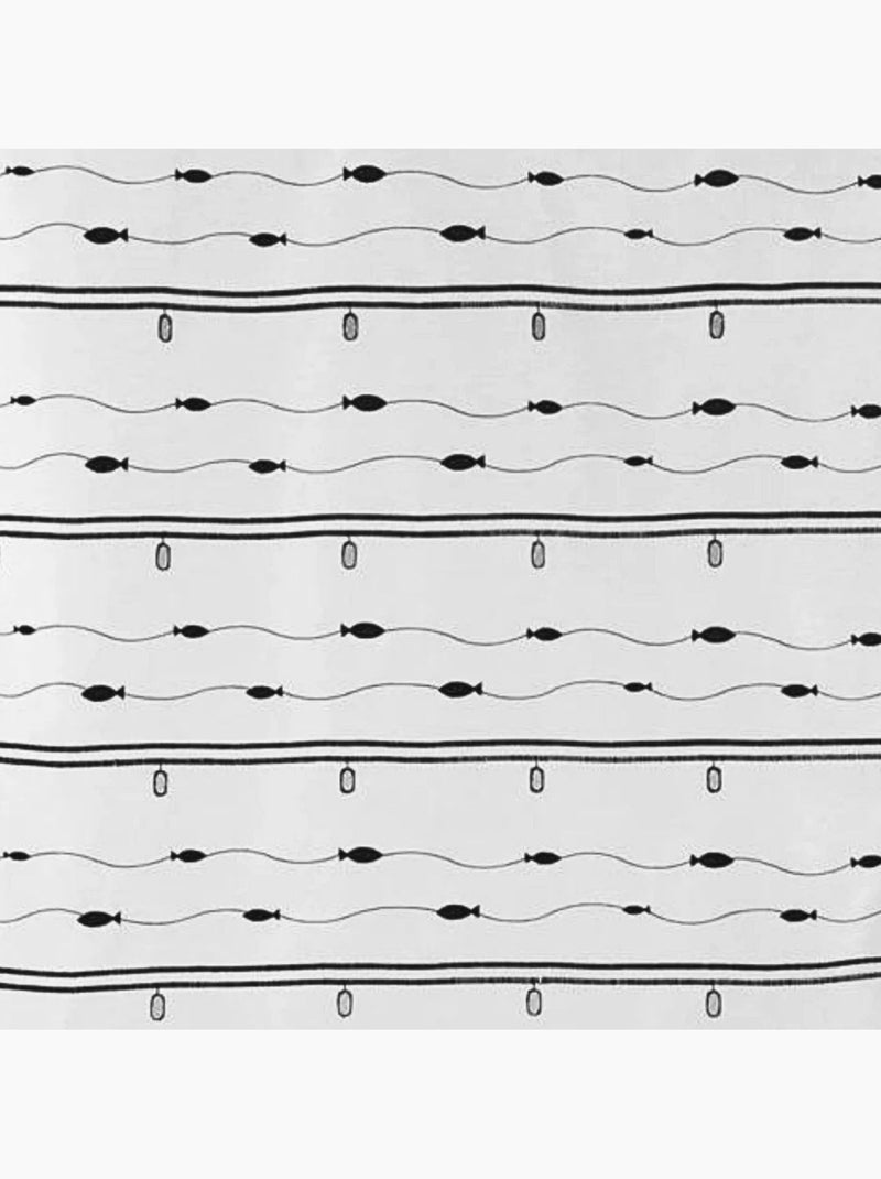 Modulo ricamato con pesciolini Blu marino - Kiabi