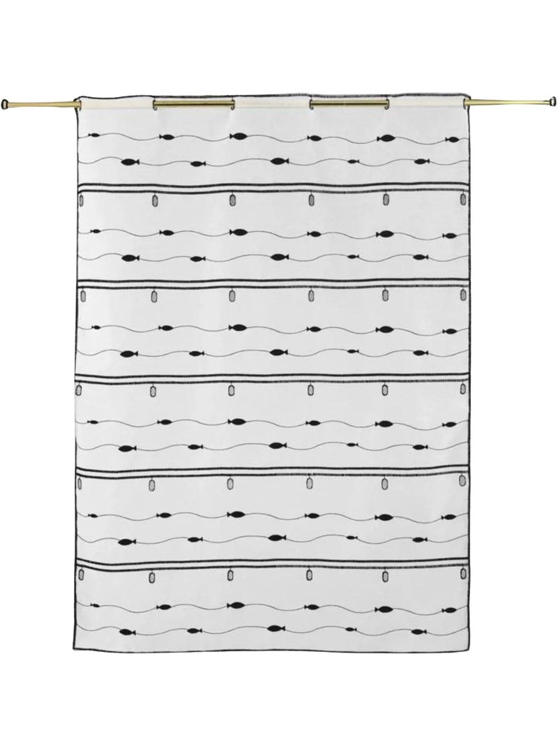 Modulo ricamato con pesciolini Blu marino - Kiabi