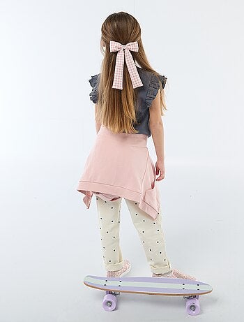 Molletta a coccodrillo con fiocco fantasia e nastro