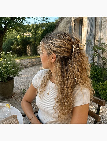 Molletta granchio in metallo con finitura dorata per capelli