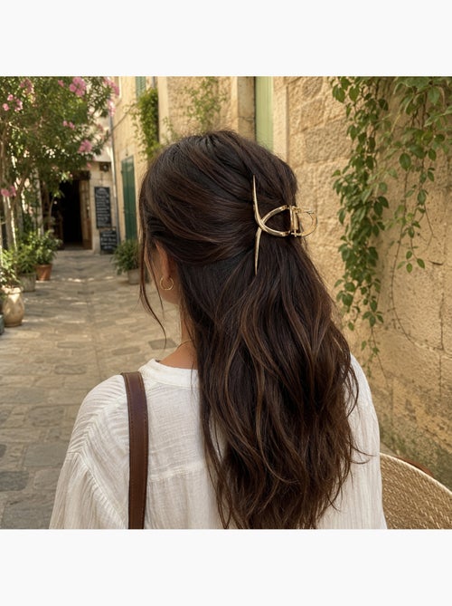 Molletta granchio in metallo con finitura dorata per capelli - Kiabi