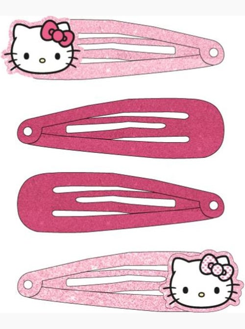 Mollette per capelli bambina Hello Kitty rosa glitterate: lotto di 3 - Kiabi