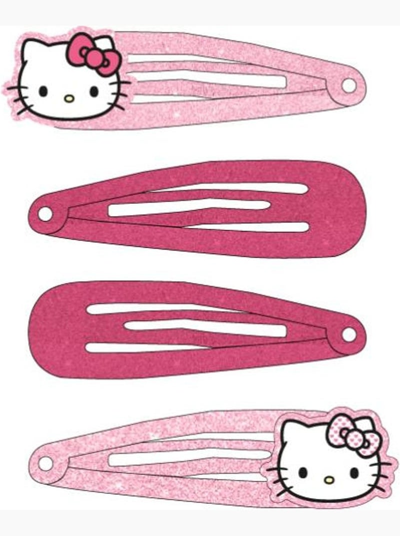 Mollette per capelli bambina Hello Kitty rosa glitterate: lotto di 3 Multicolore - Kiabi