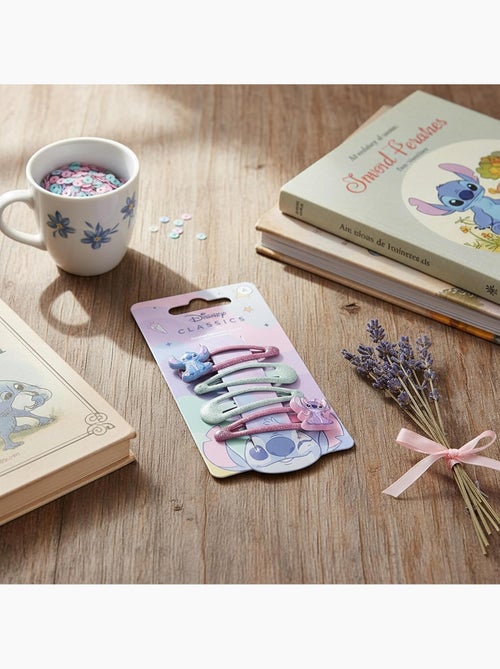 Mollette per capelli bambino multicolori Stitch : lotto di 4 mollette - Kiabi